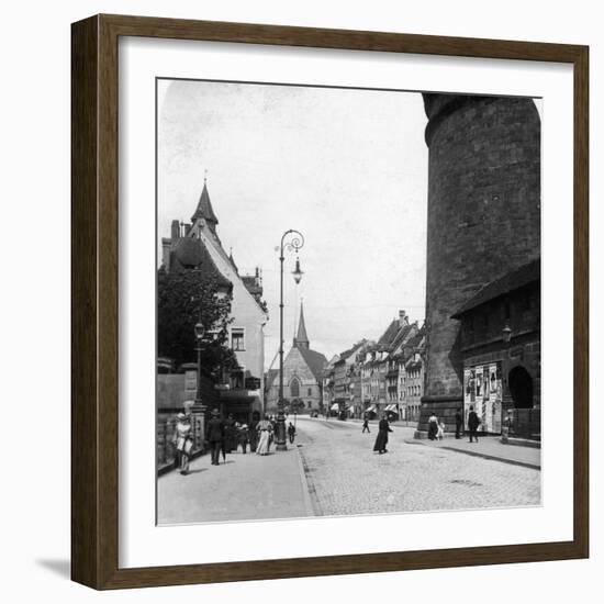 Strassenkarte, Nuremberg, Bavaria, Germany, C1900s-Wurthle & Sons-Framed Photographic Print