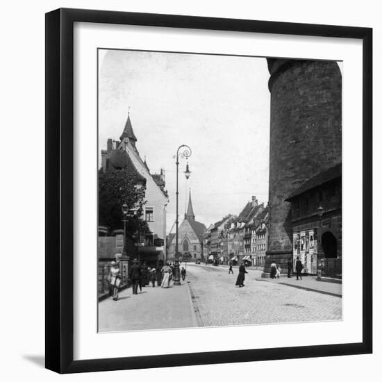 Strassenkarte, Nuremberg, Bavaria, Germany, C1900s-Wurthle & Sons-Framed Photographic Print
