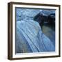 Strata in Rock Formation Along Verzasca River-Micha Pawlitzki-Framed Premium Photographic Print