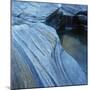 Strata in Rock Formation Along Verzasca River-Micha Pawlitzki-Mounted Premium Photographic Print