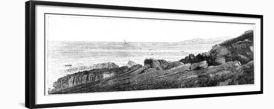 Strata of Red Sandstone, Slightly Inclined, Siccar Point, Berwickshire 1852-Charles Lyell-Framed Giclee Print