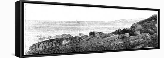 Strata of Red Sandstone, Slightly Inclined, Siccar Point, Berwickshire 1852-Charles Lyell-Framed Stretched Canvas