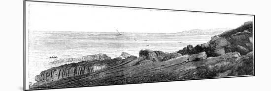 Strata of Red Sandstone, Slightly Inclined, Siccar Point, Berwickshire 1852-Charles Lyell-Mounted Giclee Print