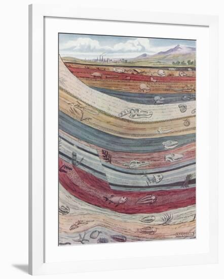 Strata of the Earth's Crust-null-Framed Giclee Print