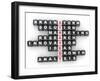 Strategy, Crossword Fromblocks with Letters-maxxyustas-Framed Art Print