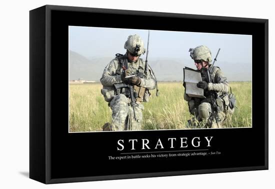 Strategy: Inspirational Quote and Motivational Poster-null-Framed Stretched Canvas