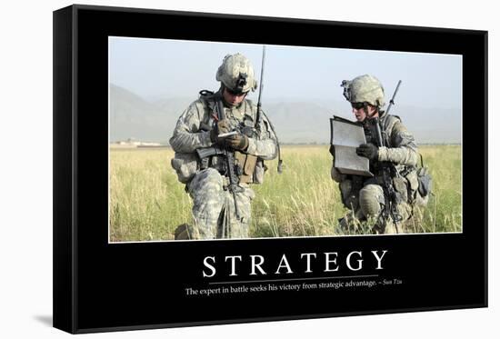 Strategy: Inspirational Quote and Motivational Poster-null-Framed Stretched Canvas