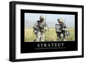 Strategy: Inspirational Quote and Motivational Poster-null-Framed Photographic Print