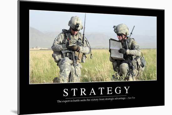 Strategy: Inspirational Quote and Motivational Poster-null-Mounted Photographic Print