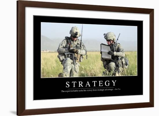 Strategy: Inspirational Quote and Motivational Poster-null-Framed Photographic Print