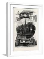 Stratford Church, and Shakespeare's House, as it Was and as it Is, UK, 19th Century-null-Framed Giclee Print