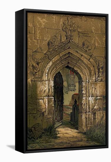 Stratford Church, Warwickshire, England, 1845-null-Framed Stretched Canvas