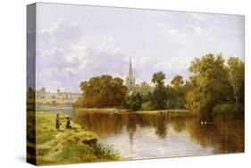 Stratford on Avon from the River-Arthur Bevan Collier-Stretched Canvas