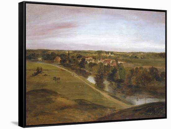 Stratford St Mary from the Coombs-John Constable-Framed Stretched Canvas