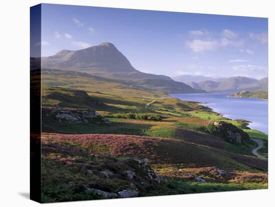 Strathmore Valley, Loch Hope and Ben Hope, 927M, Sutherland, Highland Region, Scotland, UK-Patrick Dieudonne-Stretched Canvas