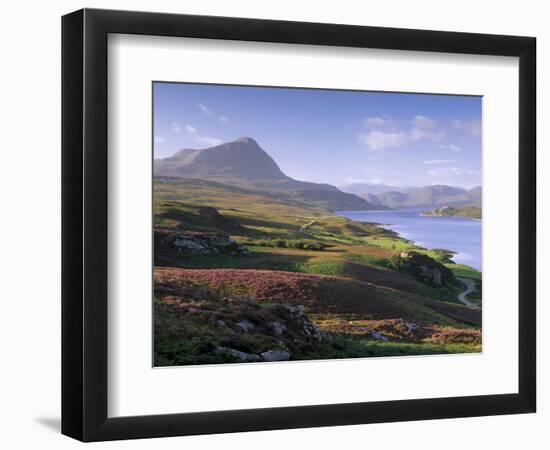 Strathmore Valley, Loch Hope and Ben Hope, 927M, Sutherland, Highland Region, Scotland, UK-Patrick Dieudonne-Framed Photographic Print