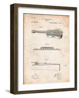 Stratton and Son Acoustic Guitar Patent-Cole Borders-Framed Art Print