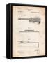 Stratton and Son Acoustic Guitar Patent-Cole Borders-Framed Stretched Canvas