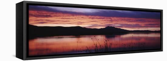 Stratus Clouds, Cutler Reservoir, Bear River, Cache Valley, Great Basin, Utah, USA-Scott T. Smith-Framed Stretched Canvas