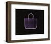 Straw Bag in Lilac-null-Framed Art Print
