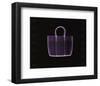 Straw Bag in Lilac-null-Framed Art Print