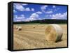 Straw Bales, Swabian Alb, Baden Wurttemberg, Germany, Europe-Markus Lange-Framed Stretched Canvas