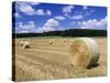 Straw Bales, Swabian Alb, Baden Wurttemberg, Germany, Europe-Markus Lange-Stretched Canvas