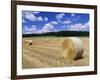 Straw Bales, Swabian Alb, Baden Wurttemberg, Germany, Europe-Markus Lange-Framed Photographic Print