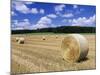 Straw Bales, Swabian Alb, Baden Wurttemberg, Germany, Europe-Markus Lange-Mounted Photographic Print