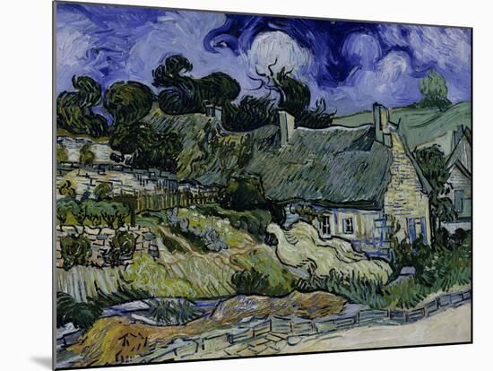 Straw-Decked Houses in Auvers-Sur-Oise, c.1890-Vincent van Gogh-Mounted Giclee Print