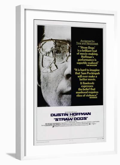 Straw Dogs, Dustin Hoffman, 1971-null-Framed Art Print