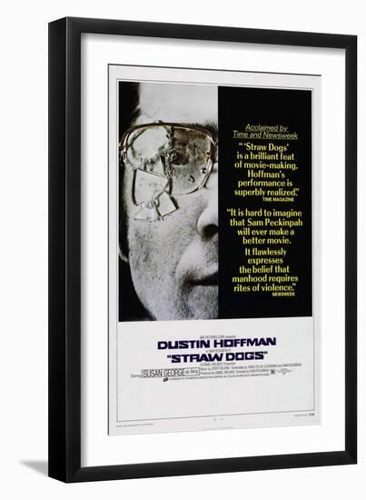 Straw Dogs, Dustin Hoffman, 1971-null-Framed Art Print