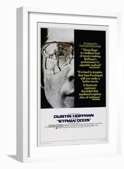 Straw Dogs, Dustin Hoffman, 1971-null-Framed Art Print