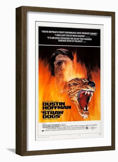 Straw Dogs, Dustin Hoffman, 1971-null-Framed Art Print