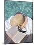 Straw Hat, Book and Sunglasses on Towel, North Male Atoll, Maldives, Indian Ocean-Sergio Pitamitz-Mounted Photographic Print