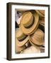 Straw Hats at Port Lucaya Marketplace, Grand Bahama Island, Caribbean-Walter Bibikow-Framed Photographic Print