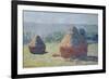 Straw Ricks, End of summer, Giverny, 1891-Claude Monet-Framed Giclee Print