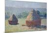 Straw Ricks, End of summer, Giverny, 1891-Claude Monet-Mounted Giclee Print