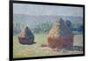 Straw Ricks, End of summer, Giverny, 1891-Claude Monet-Framed Giclee Print