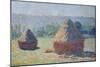 Straw Ricks, End of summer, Giverny, 1891-Claude Monet-Mounted Giclee Print