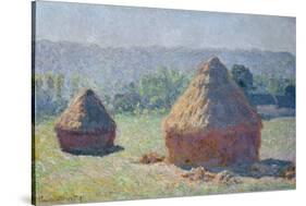 Straw Ricks, End of summer, Giverny, 1891-Claude Monet-Stretched Canvas