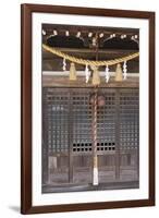 Straw rope decoration in a temple, Gujo Hachiman, Japan-Keren Su-Framed Premium Photographic Print