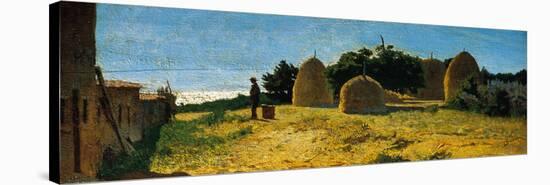 Straw Stacks in Castiglioncello-Gaetano Previati-Stretched Canvas