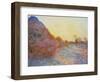 Straw Stacks in the Sunlight, 1891-Claude Monet-Framed Giclee Print