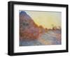 Straw Stacks in the Sunlight, 1891-Claude Monet-Framed Giclee Print