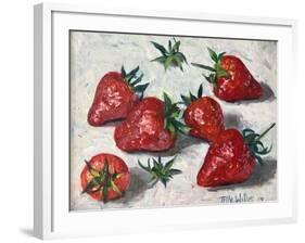 Strawberries 2019 (oil)-Tilly Willis-Framed Giclee Print