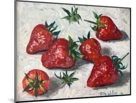 Strawberries 2019 (oil)-Tilly Willis-Mounted Giclee Print