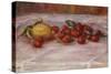 Strawberries and Lemons; Fraises Et Citron-Pierre-Auguste Renoir-Stretched Canvas