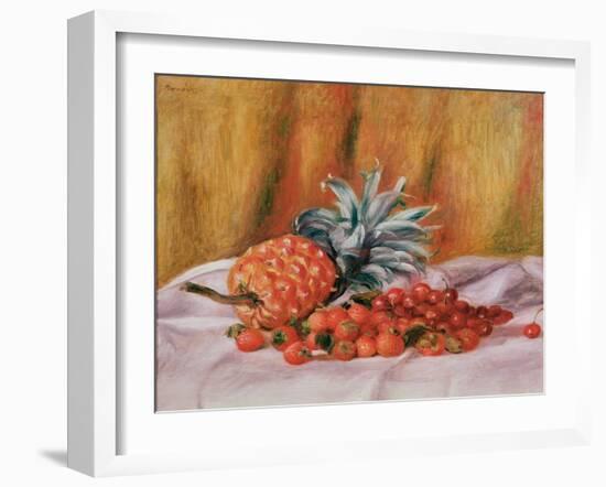 Strawberries and Pineapple, C.1895-Pierre-Auguste Renoir-Framed Giclee Print