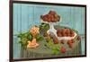 Strawberries and Roses-null-Framed Art Print